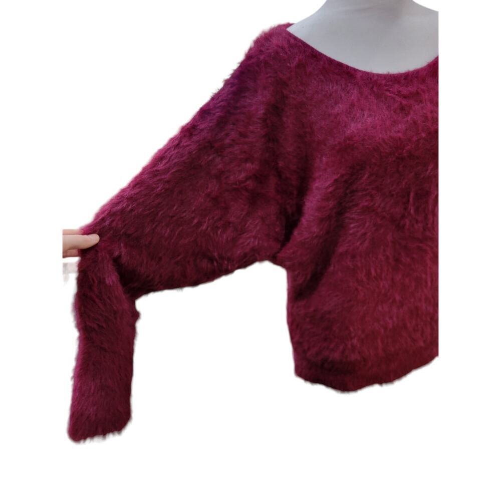 Anthropologie Ember Eyelash Soft Fuzzy Pullover Relaxed Fit Sweater Size Medium - Picture 6 of 12